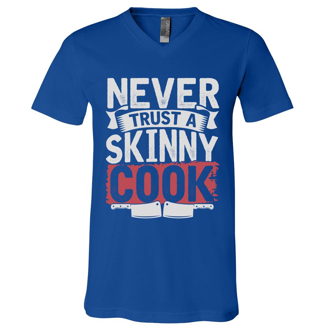 Cooking Skinny Chef Hobby Chef Culinary Funny Cook Meaningful Gift V-Neck T-Shirt