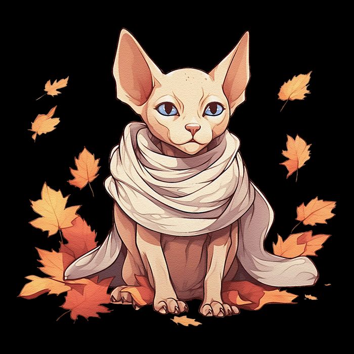 Cute Sphynx Cat Autumn Hairless Adorable Sphynx Cat Lover City Backpack