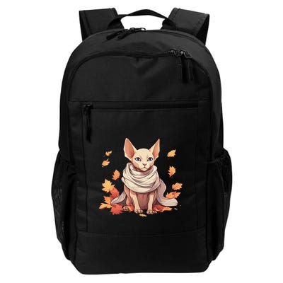 Cute Sphynx Cat Autumn Hairless Adorable Sphynx Cat Lover Backpack