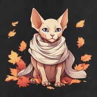 Cute Sphynx Cat Autumn Hairless Adorable Sphynx Cat Lover Hat