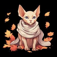 Cute Sphynx Cat Autumn Hairless Adorable Sphynx Cat Lover Zip Tote Bag