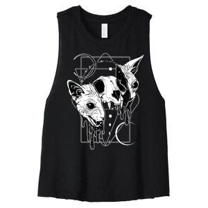 Cosmic Sphynx Women's Racerback Cropped Tank