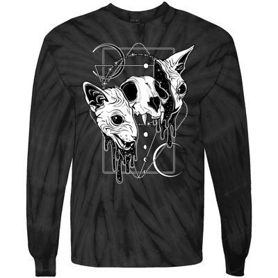 Cosmic Sphynx Tie-Dye Long Sleeve Shirt