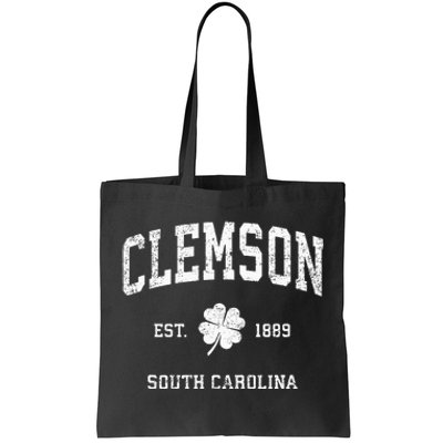 Clemson South Carolina Vintage Shamrock Sports Tote Bag