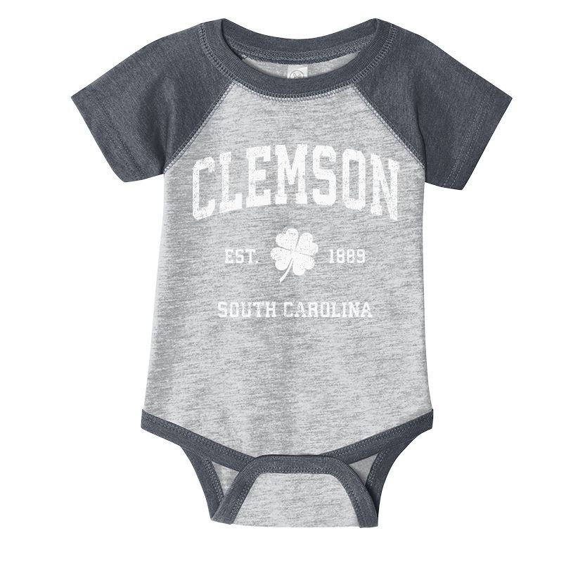 Clemson South Carolina Vintage Shamrock Sports Infant Baby Jersey Bodysuit
