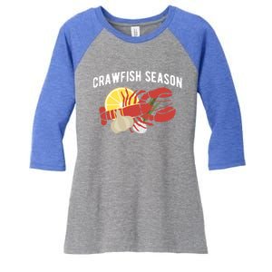 Crawfish Season Crustaceans Crayfish Gift Women's Tri-Blend 3/4-Sleeve Raglan Shirt