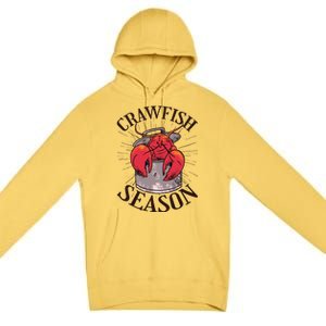 Crawfish Season Crawfish Boil Crew Cajun Lover Gift Premium Pullover Hoodie