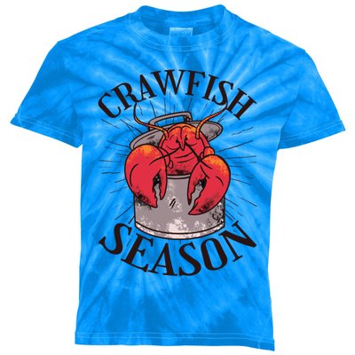 Crawfish Season Crawfish Boil Crew Cajun Lover Gift Kids Tie-Dye T-Shirt