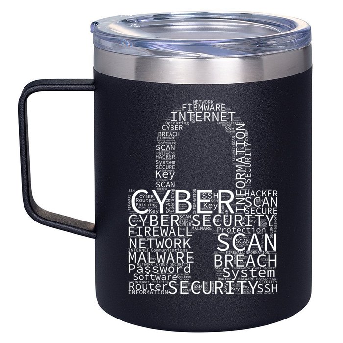 Cyber Security 12oz Stainless Steel Coffee Mug