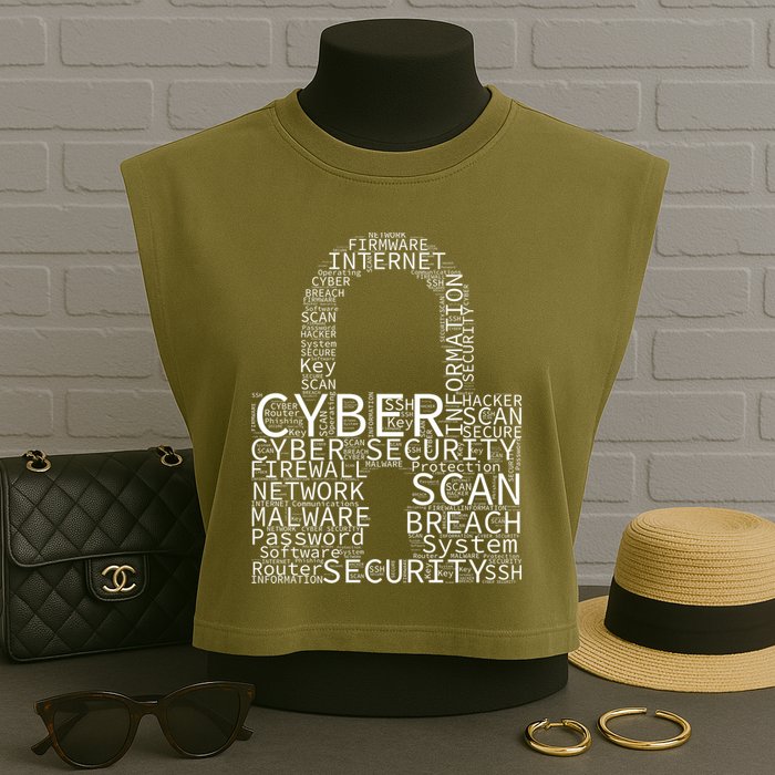 Cyber Security Garment-Dyed Women's Muscle Tee