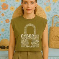 Cyber Security Garment-Dyed Women's Muscle Tee