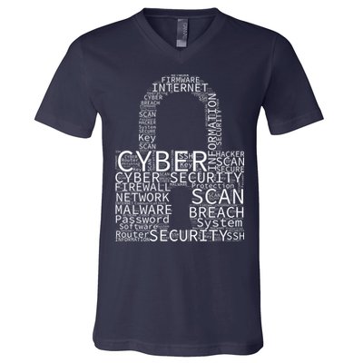 Cyber Security V-Neck T-Shirt