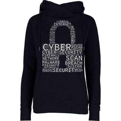 Cyber Security Womens Funnel Neck Pullover Hood