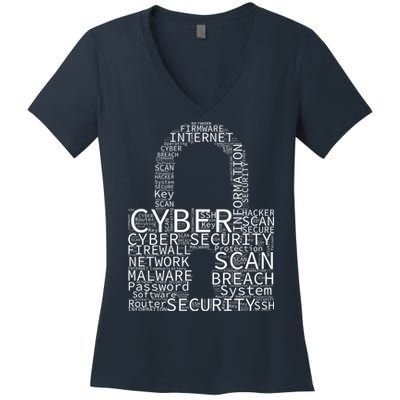 Cyber Security Women's V-Neck T-Shirt