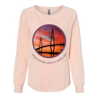 Charleston South Carolina Ravenel Bridge Womens California Wash Sweatshirt