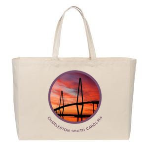 Charleston South Carolina Ravenel Bridge Cotton Canvas Jumbo Tote