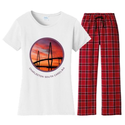 Charleston South Carolina Ravenel Bridge Women's Flannel Pajama Set