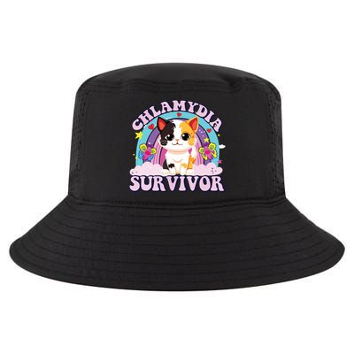 Chlamydia Survivor Cat Meme Funny Cool Comfort Performance Bucket Hat