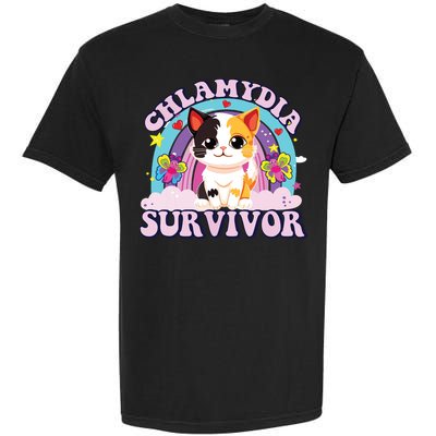 Chlamydia Survivor Cat Meme Funny Garment-Dyed Heavyweight T-Shirt