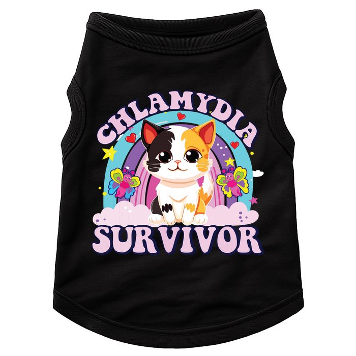 Chlamydia Survivor Cat Meme Funny Doggie Tank