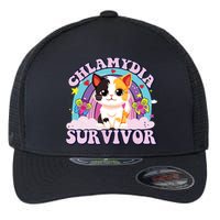 Chlamydia Survivor Cat Meme Funny Flexfit Unipanel Trucker Cap