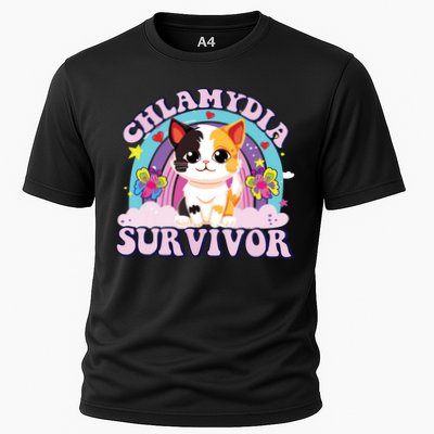 Chlamydia Survivor Cat Meme Funny Performance Shirt