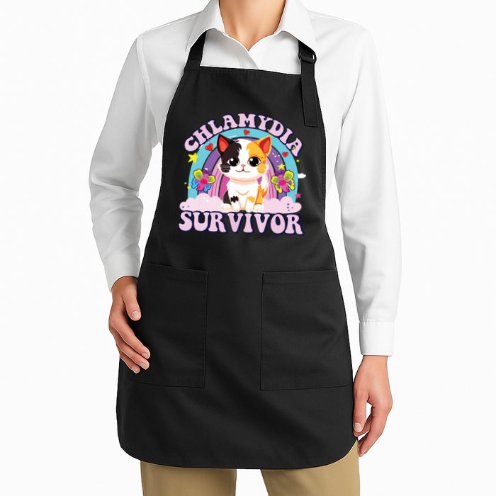 Chlamydia Survivor Cat Meme Funny Apron