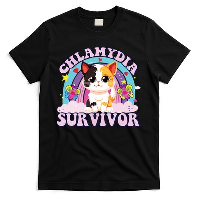 Chlamydia Survivor Cat Meme Funny T-Shirt