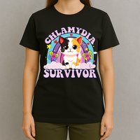 Chlamydia Survivor Cat Meme Funny T-Shirt