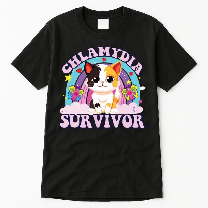 Chlamydia Survivor Cat Meme Funny Tall T-Shirt