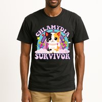 Chlamydia Survivor Cat Meme Funny Tall T-Shirt