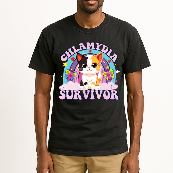 Chlamydia Survivor Cat Meme Funny Tall T-Shirt