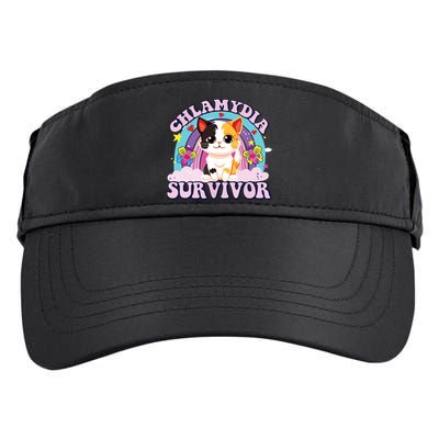Chlamydia Survivor Cat Meme Funny Adult Drive Performance Visor