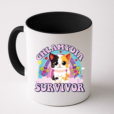 Chlamydia Survivor Cat Meme Funny Mug