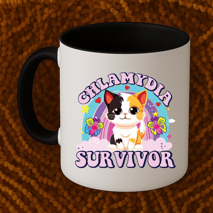 Chlamydia Survivor Cat Meme Funny Mug