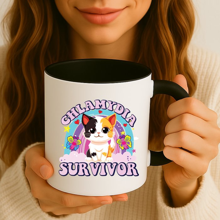 Chlamydia Survivor Cat Meme Funny Mug
