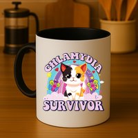 Chlamydia Survivor Cat Meme Funny Mug