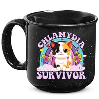 Chlamydia Survivor Cat Meme Funny 15oz Campfire Ceramic Mug