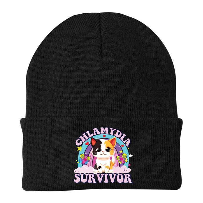 Chlamydia Survivor Cat Meme Funny Beanie
