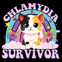 Chlamydia Survivor Cat Meme Funny Drawstring Bag