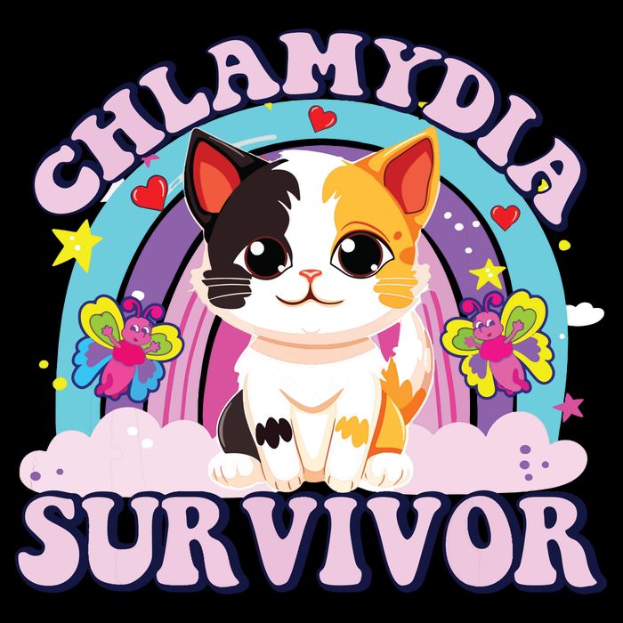 Chlamydia Survivor Cat Meme Funny Drawstring Bag