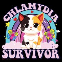 Chlamydia Survivor Cat Meme Funny Sustainable Beanie