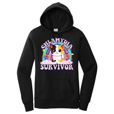 Chlamydia Survivor Cat Meme Funny Women's Pullover Hoodie