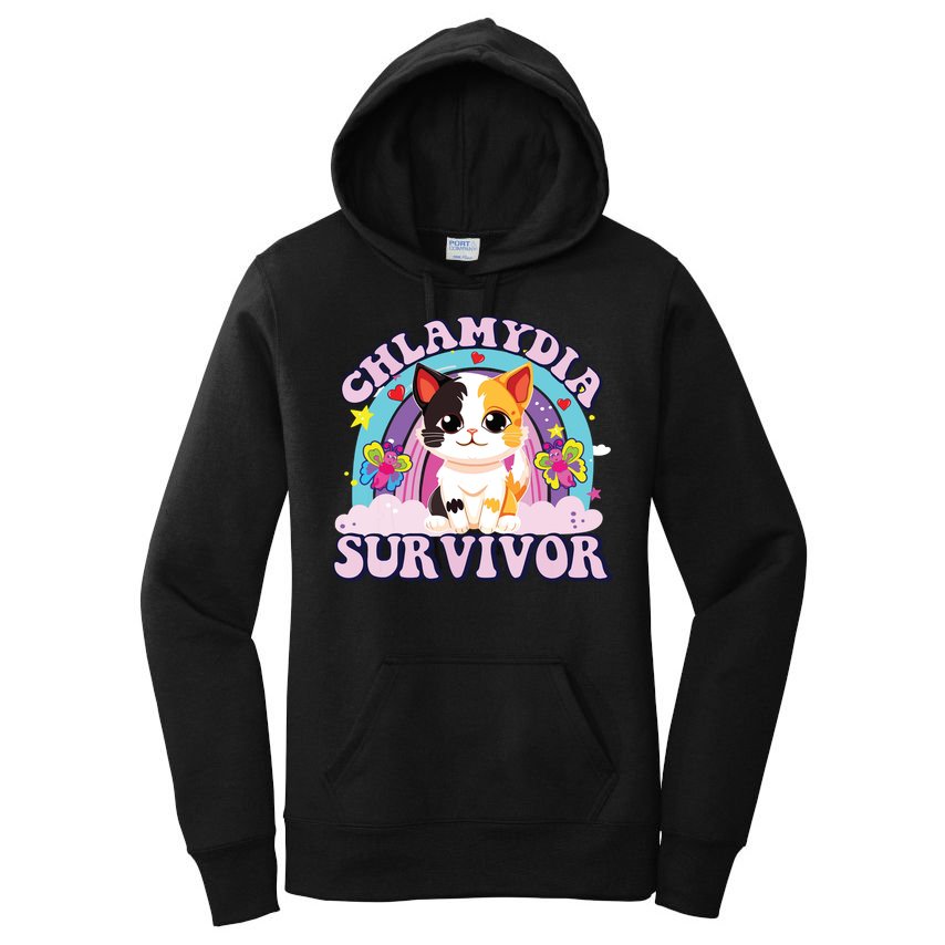 Chlamydia Survivor Cat Meme Funny Women's Pullover Hoodie