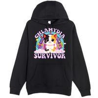 Chlamydia Survivor Cat Meme Funny Premium Pullover Hoodie