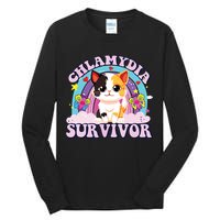 Chlamydia Survivor Cat Meme Funny Tall Long Sleeve T-Shirt