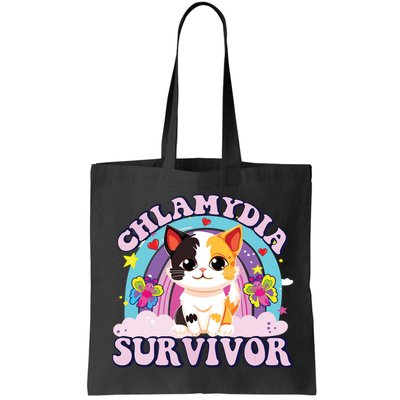 Chlamydia Survivor Cat Meme Funny Bag