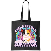 Chlamydia Survivor Cat Meme Funny Bag