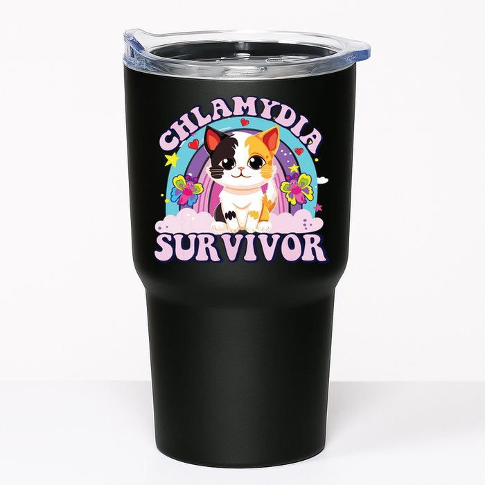 Chlamydia Survivor Cat Meme Funny Tumbler