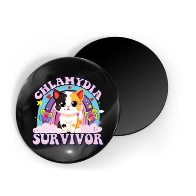 Chlamydia Survivor Cat Meme Funny Magnet